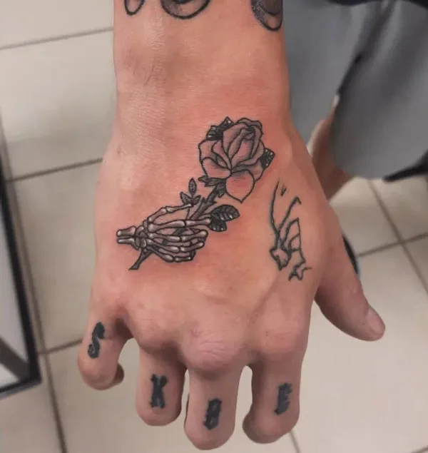 Skeleton hand tattoo 101