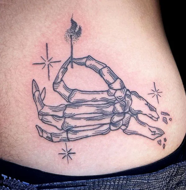 Skeleton hand tattoo 104