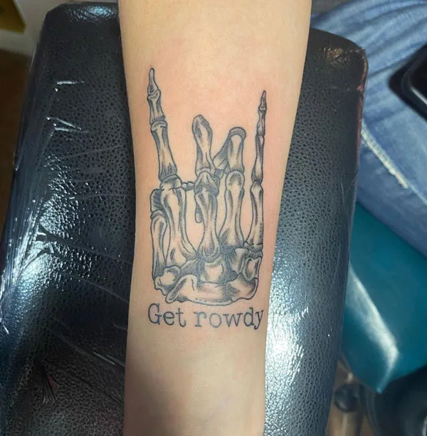 Skeleton hand tattoo 106