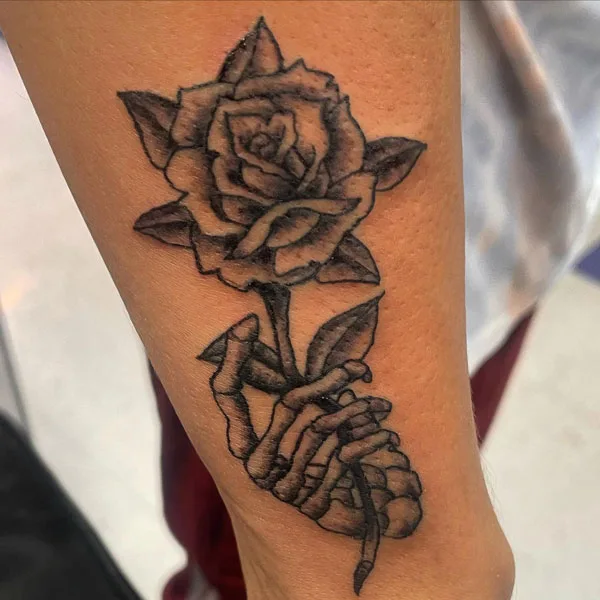Skeleton hand tattoo 107