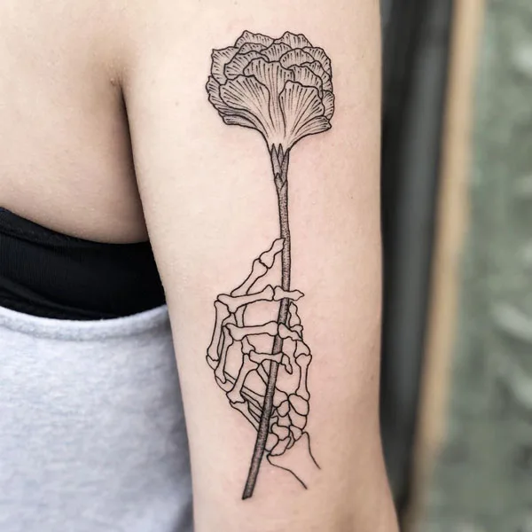 Skeleton hand tattoo 11