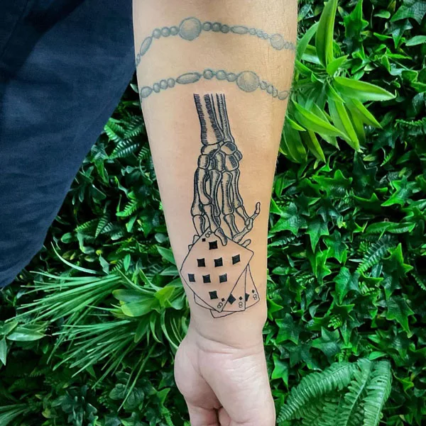 Skeleton hand tattoo 112