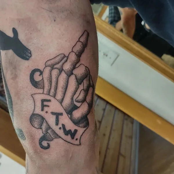 Skeleton hand tattoo 113
