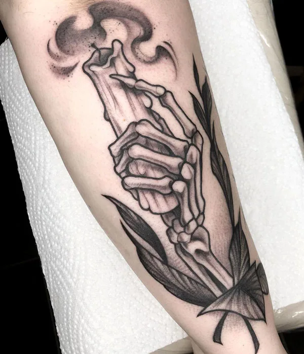 Skeleton hand tattoo 114