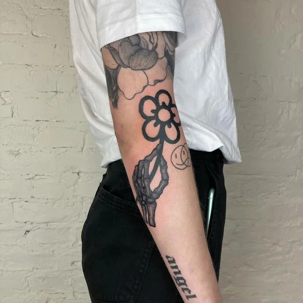 Skeleton hand tattoo 115