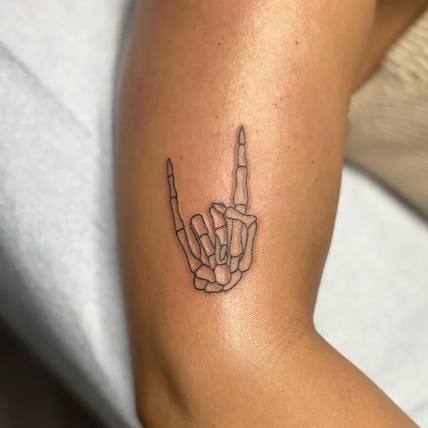 Skeleton hand tattoo 116
