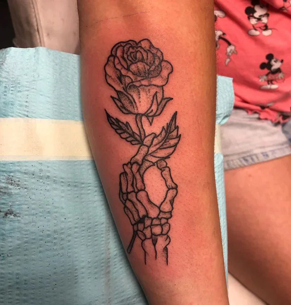 Skeleton hand tattoo 117