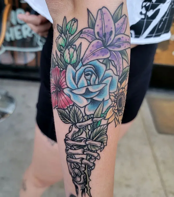 Skeleton hand tattoo 119