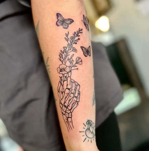 Skeleton hand tattoo 122