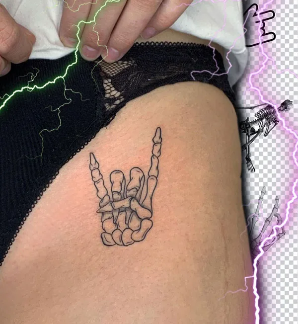 Skeleton hand tattoo 16