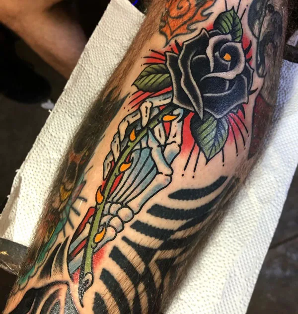 Skeleton hand tattoo 18