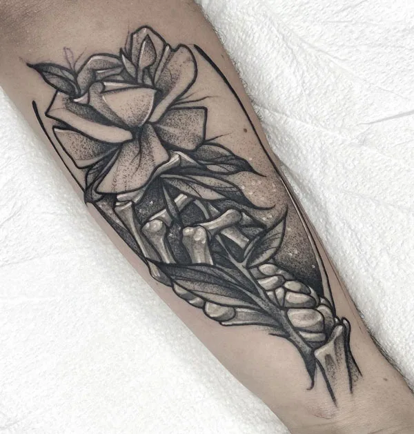 Skeleton hand tattoo 22
