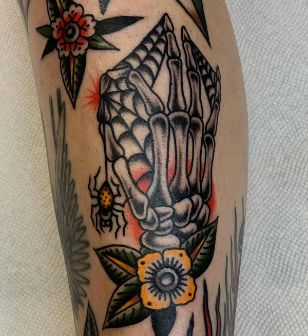 Skeleton hand tattoo 25