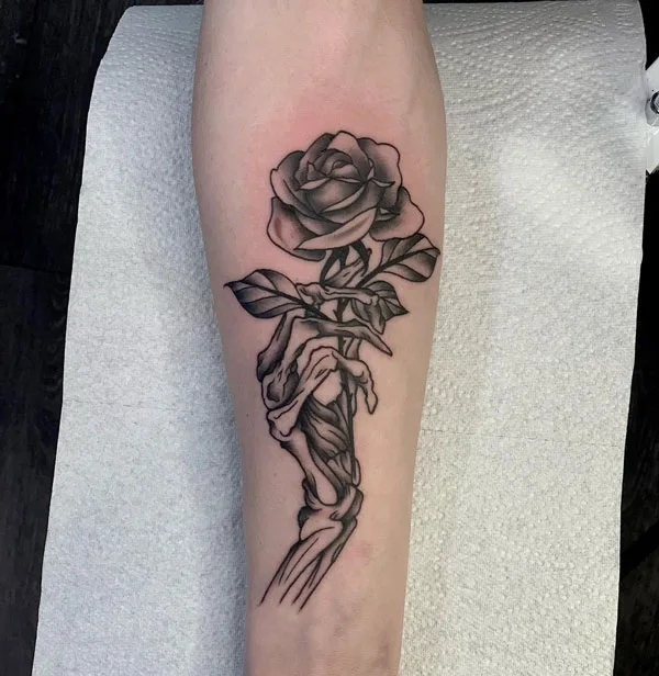 Skeleton hand tattoo 27