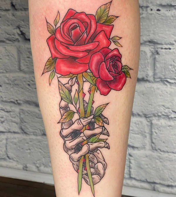 Skeleton hand tattoo 28
