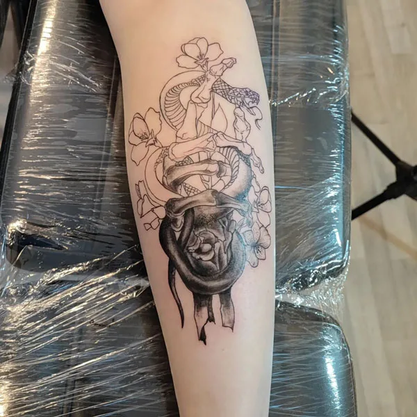Skeleton hand tattoo 34