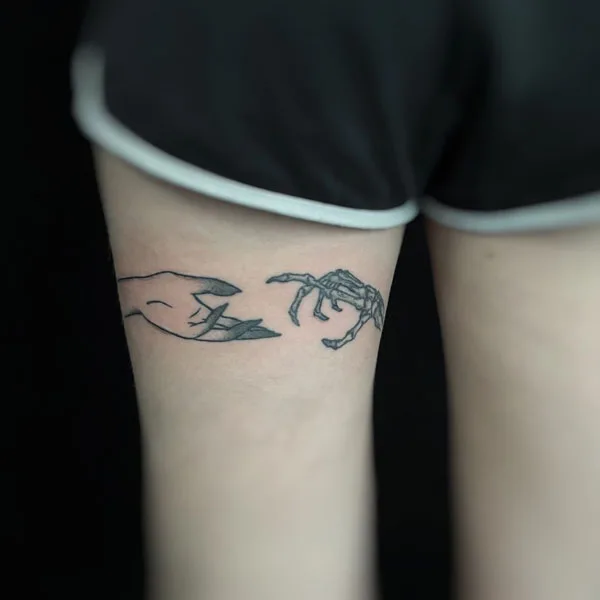 Skeleton hand tattoo 38
