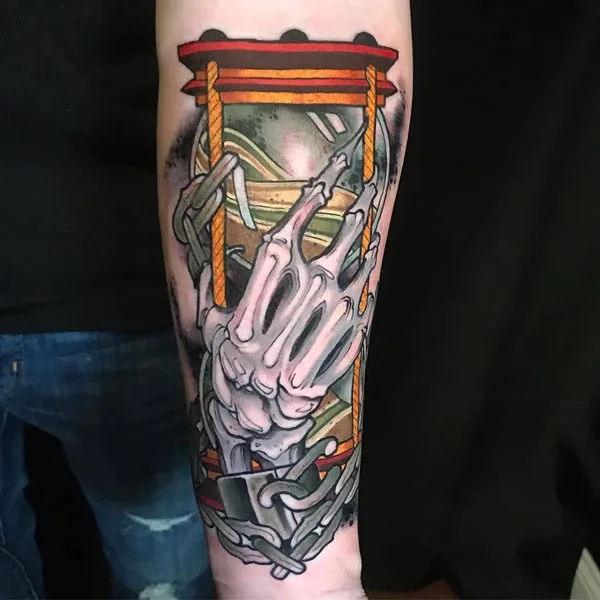 Skeleton hand tattoo 4
