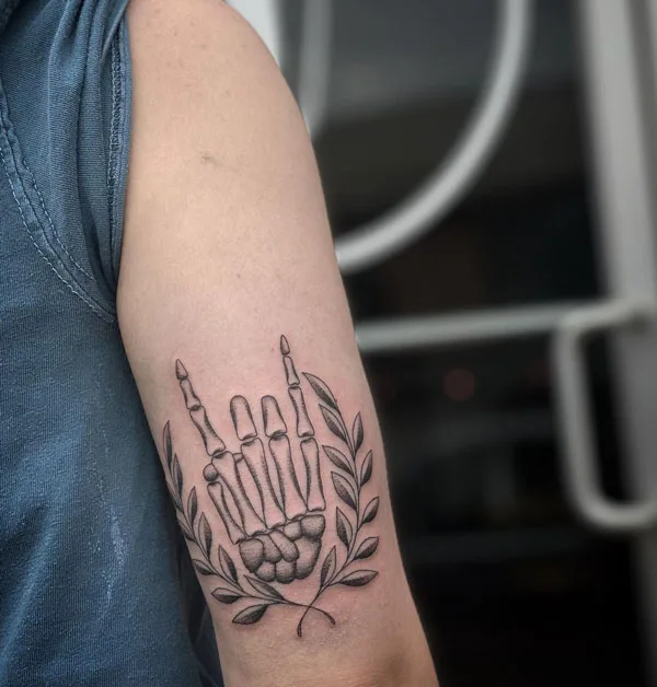 Skeleton hand tattoo 42