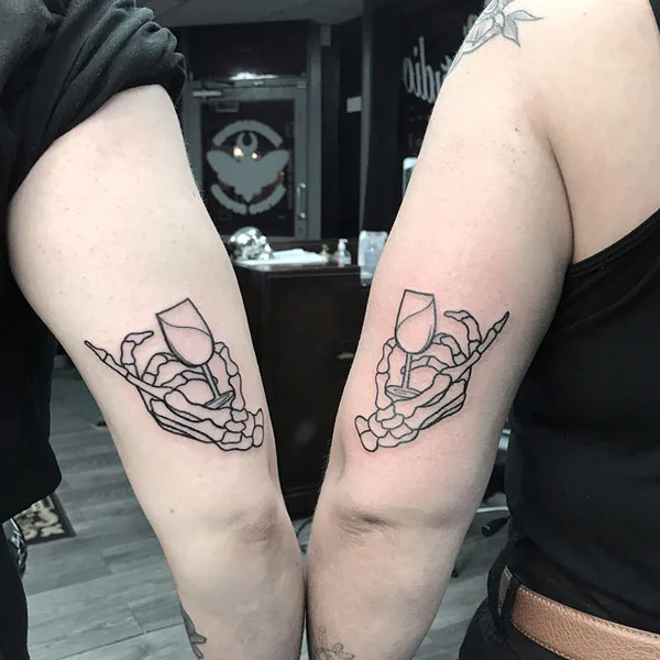 Skeleton hand tattoo 46