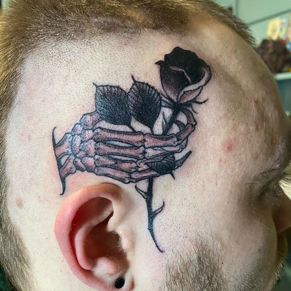 Skeleton hand tattoo 49