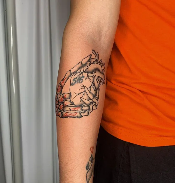 Skeleton hand tattoo 5