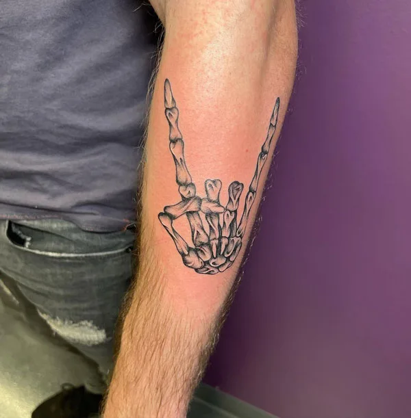 Skeleton hand tattoo 53