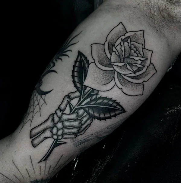 Skeleton hand tattoo 55