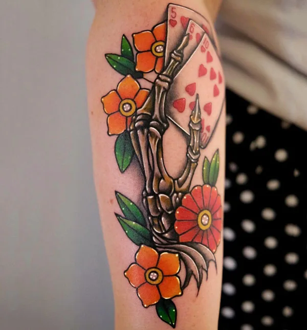 Skeleton hand tattoo 60