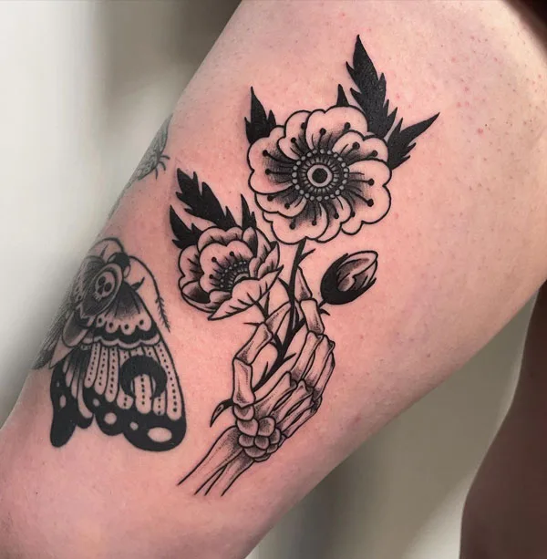 Skeleton hand tattoo 62
