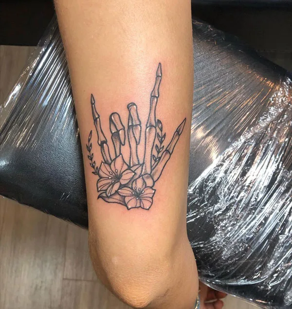 Skeleton hand tattoo 64