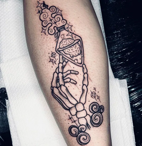 Skeleton hand tattoo 65