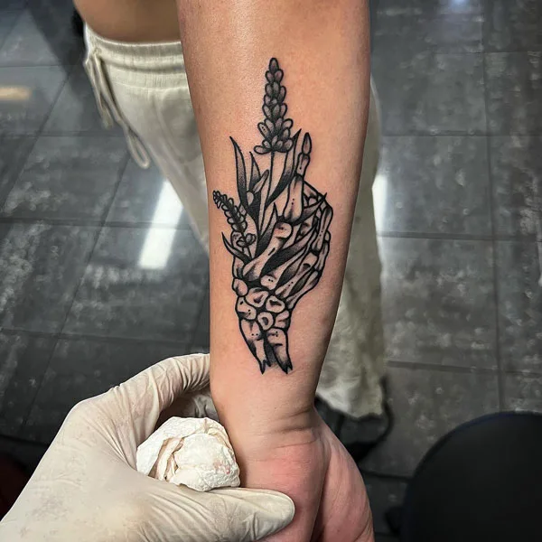 Skeleton hand tattoo 68