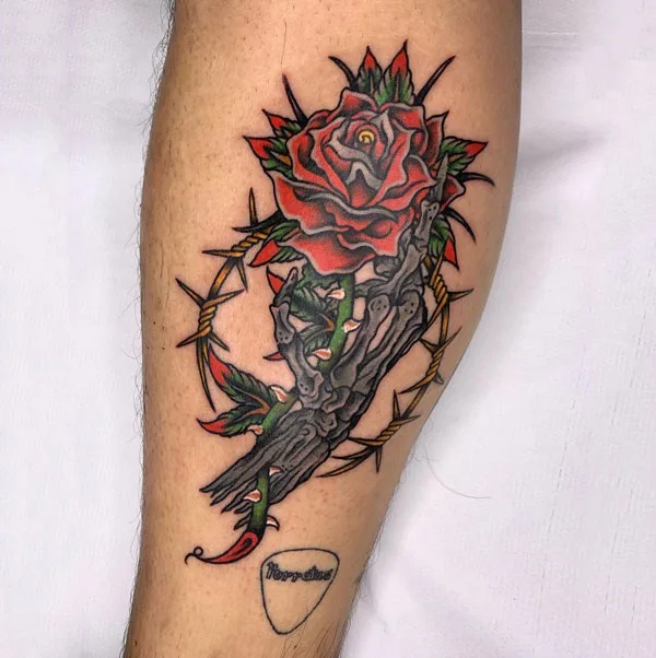 Skeleton hand tattoo 75