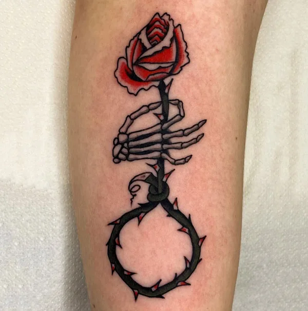Skeleton hand tattoo 76