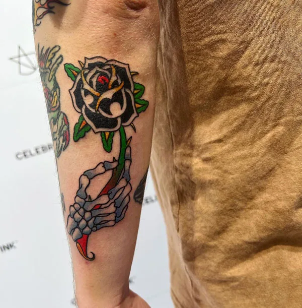 Skeleton hand tattoo 79