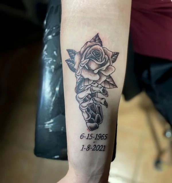 Skeleton hand tattoo 81