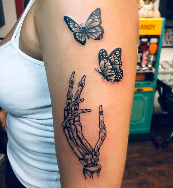 Skeleton hand tattoo 82
