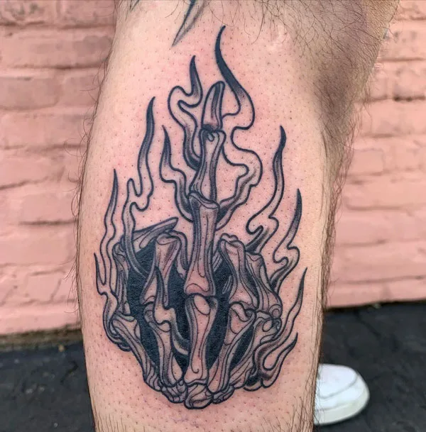 Skeleton hand tattoo 84