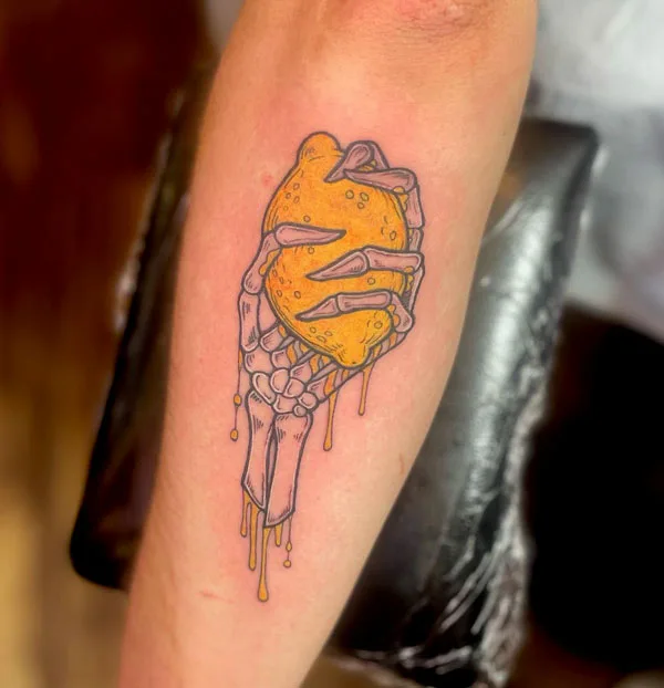 Skeleton hand tattoo 86