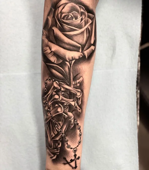 Skeleton hand tattoo 9