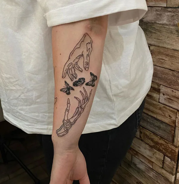 Skeleton hand tattoo 90