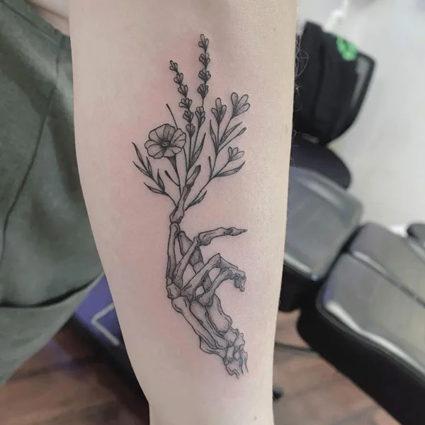 Skeleton hand tattoo 92