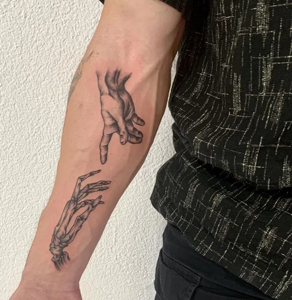 Skeleton hand tattoo 93