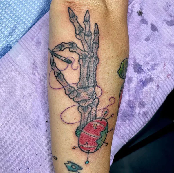 Skeleton hand tattoo 96