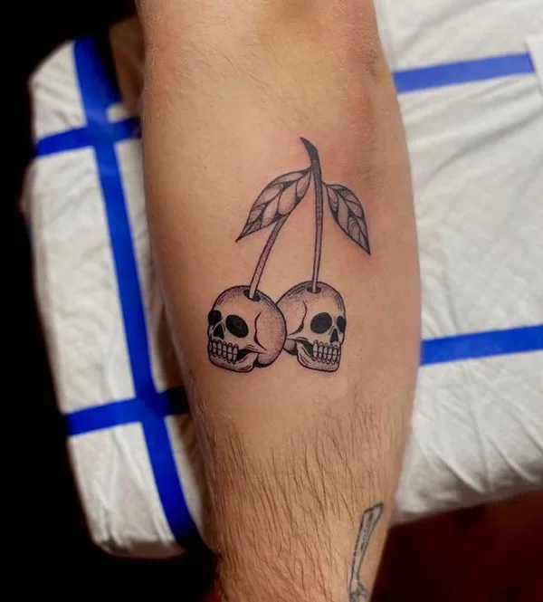 Skull Cherry Tattoo 3