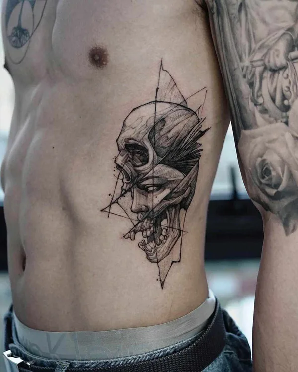 Skull Rib Tattoo 1
