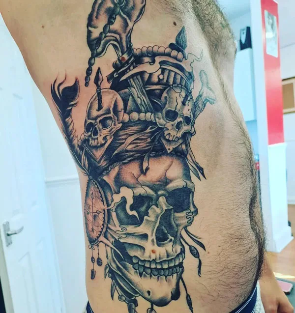 Skull Rib Tattoo 2