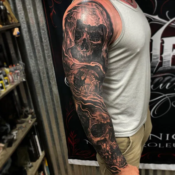 Skull Sleeve Tattoo 2