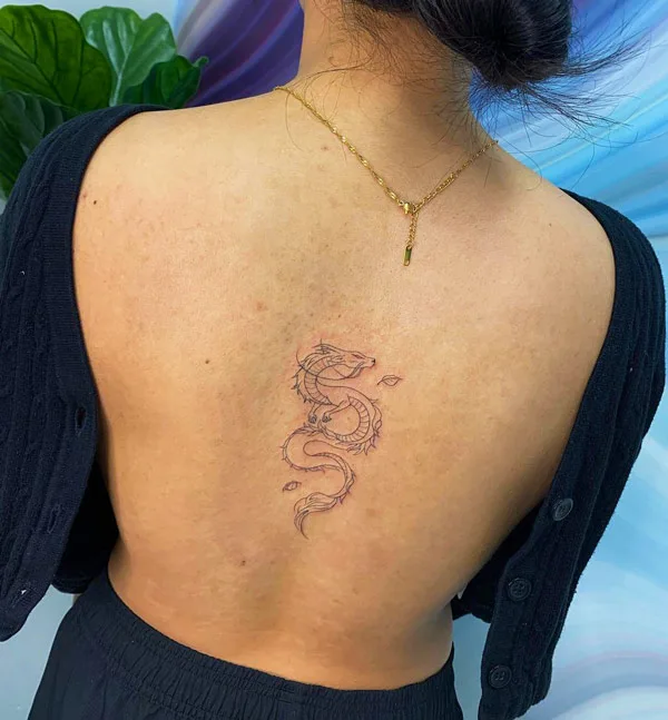 Small Back dragon tattoo